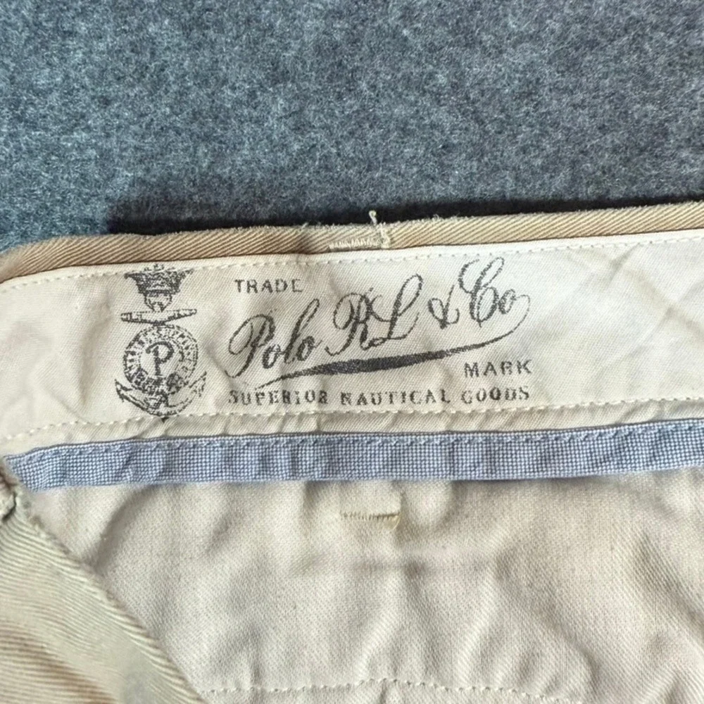 VTG Polo Ralph Lauren Men's Slim GI Fit Chino Pants Tan Size 38x30‎ Comfy Office
